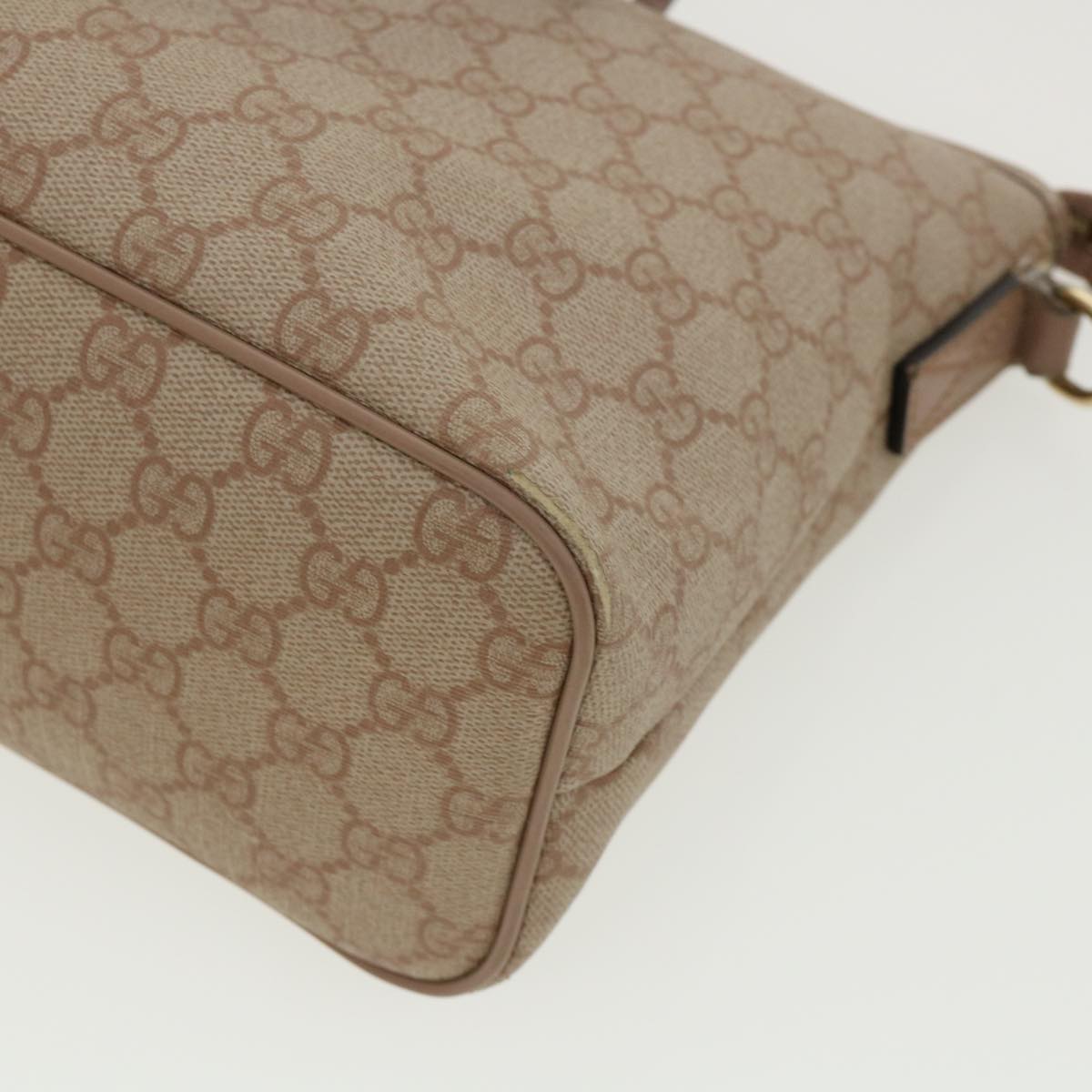 GUCCI GG Canvas Hand Bag PVC Leather 2way Beige 353439 ki2174
