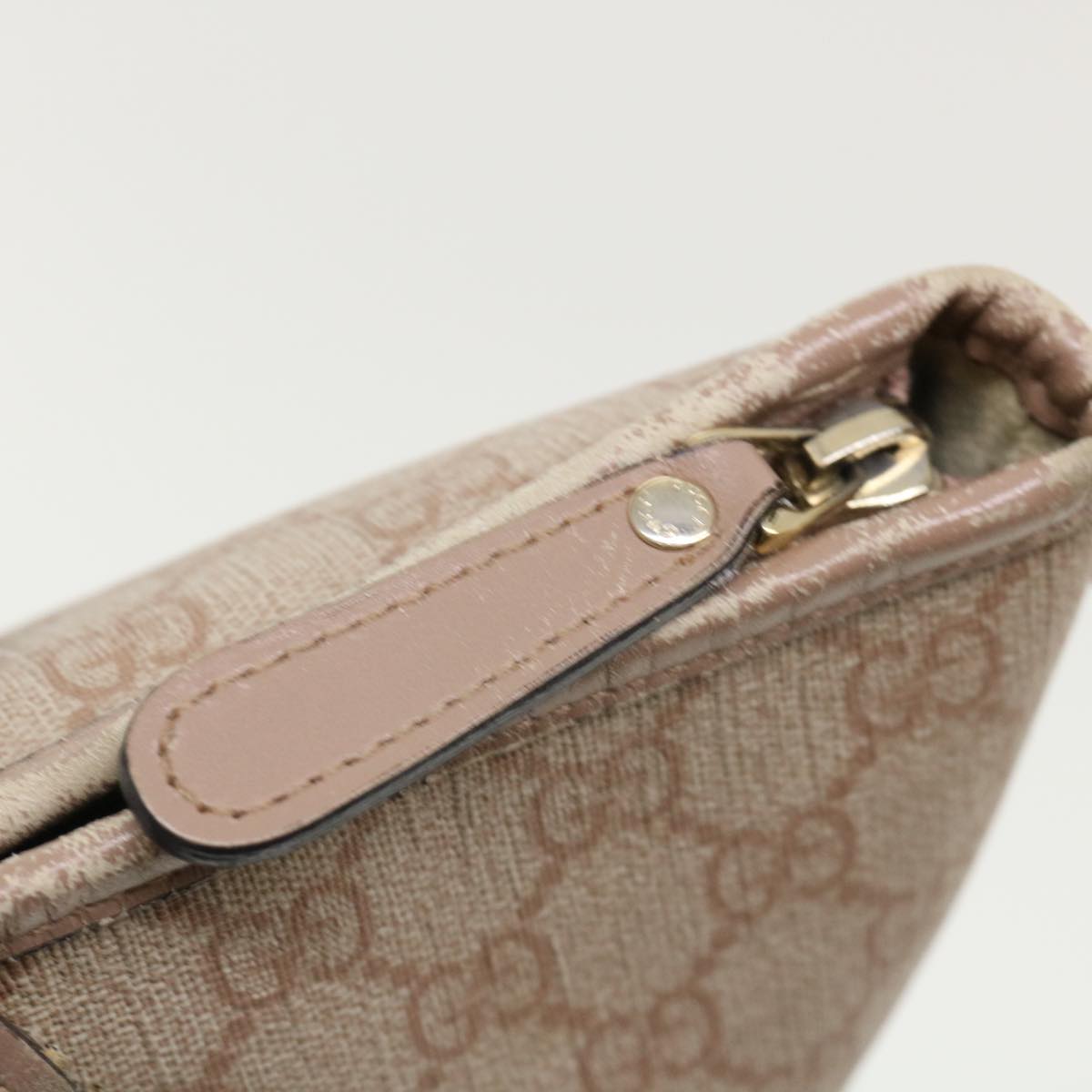 GUCCI GG Canvas Hand Bag PVC Leather 2way Beige 353439 ki2174