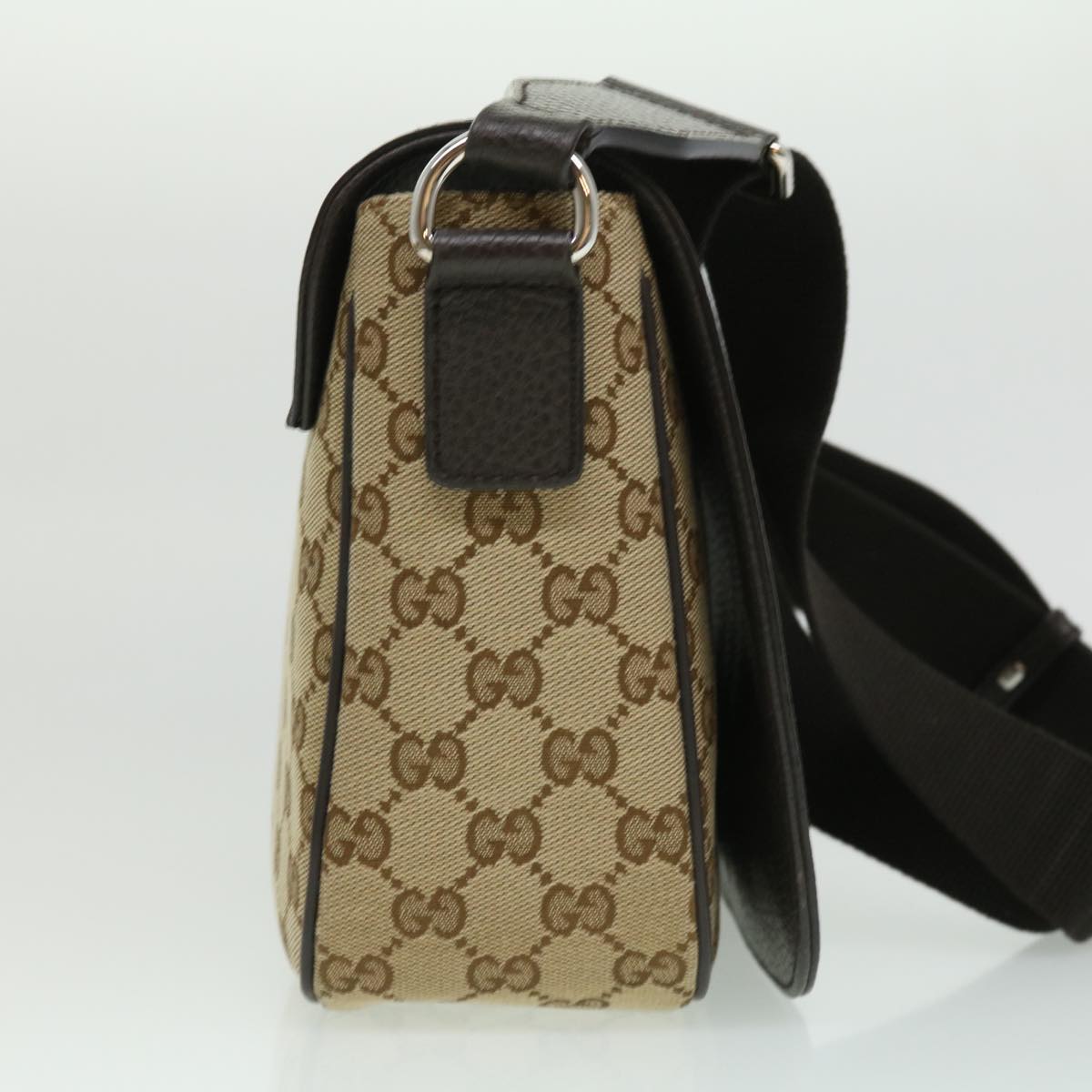 GUCCI GG Canvas Shoulder Bag Brown 449172493075 ki2329