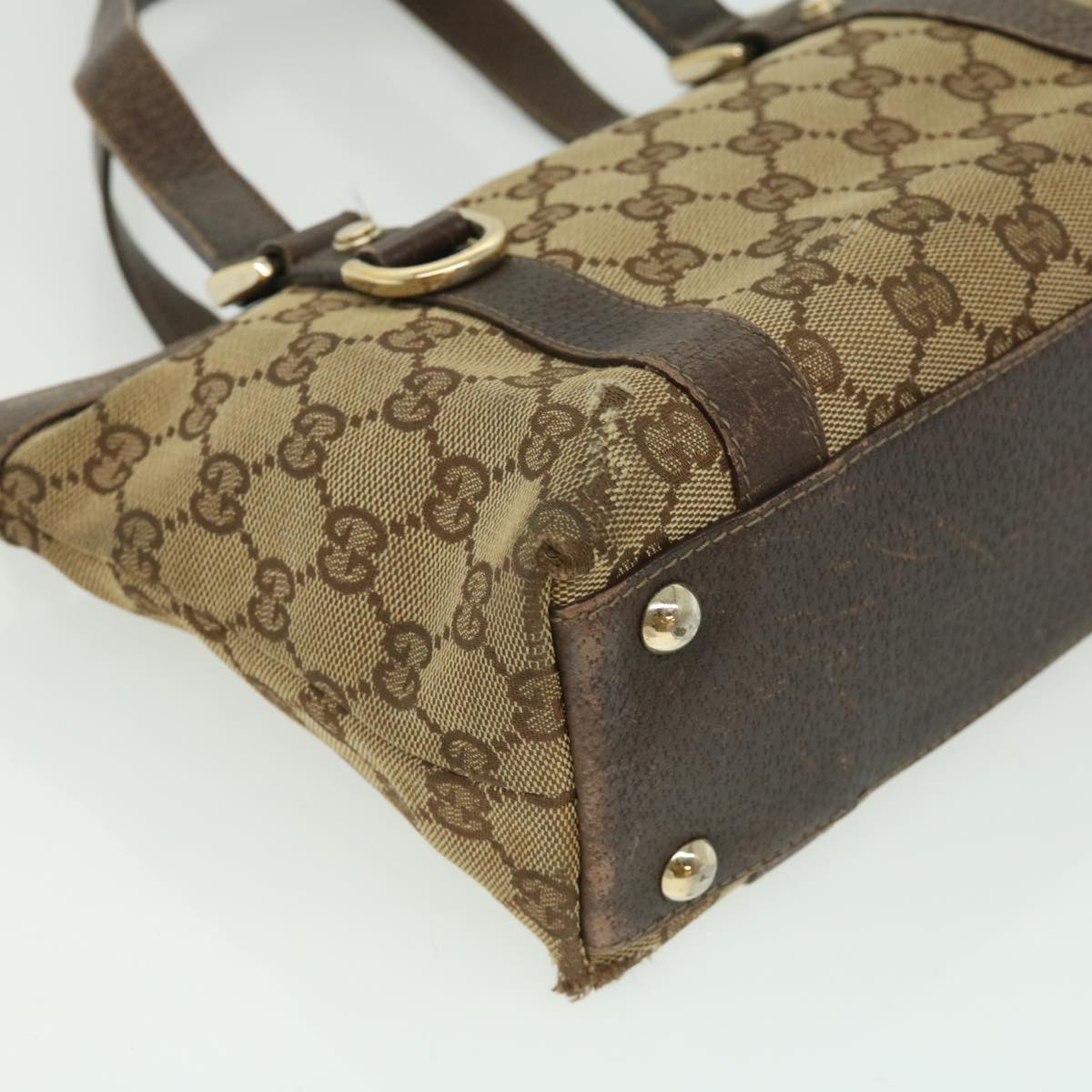 GUCCI GG Canvas Hand Bag Beige ki2336