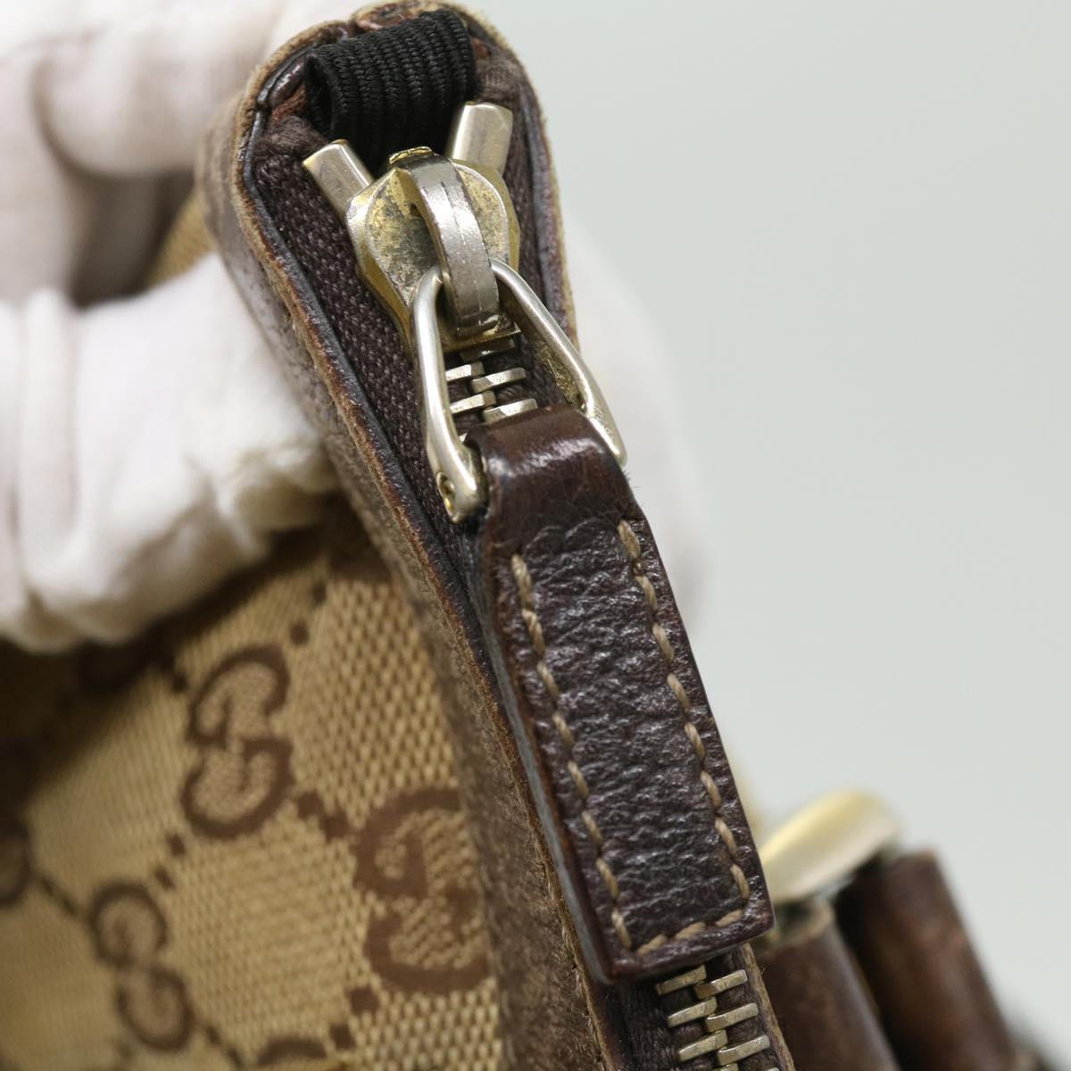 GUCCI GG Canvas Hand Bag Beige ki2336