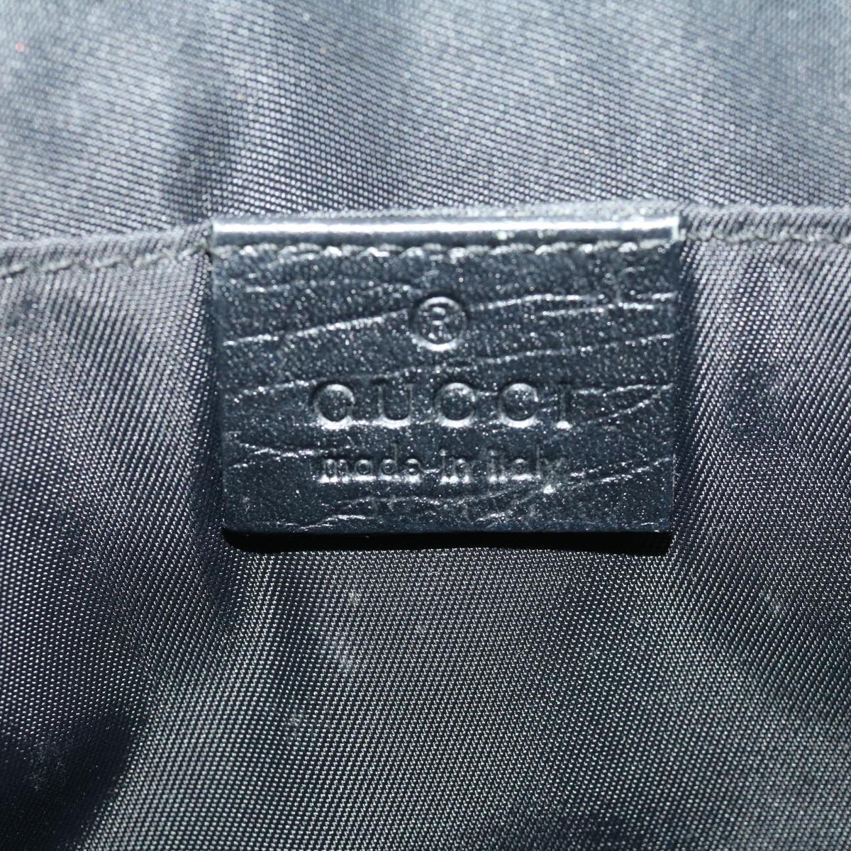 GUCCI GG Canvas Waist Bag PVC Leather Black ki2372