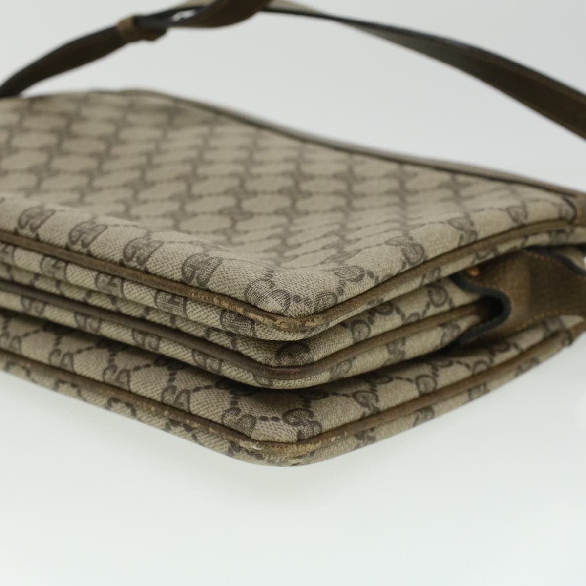GUCCI GG Canvas Web Sherry Line Shoulder Bag Beige Red Green ki2512