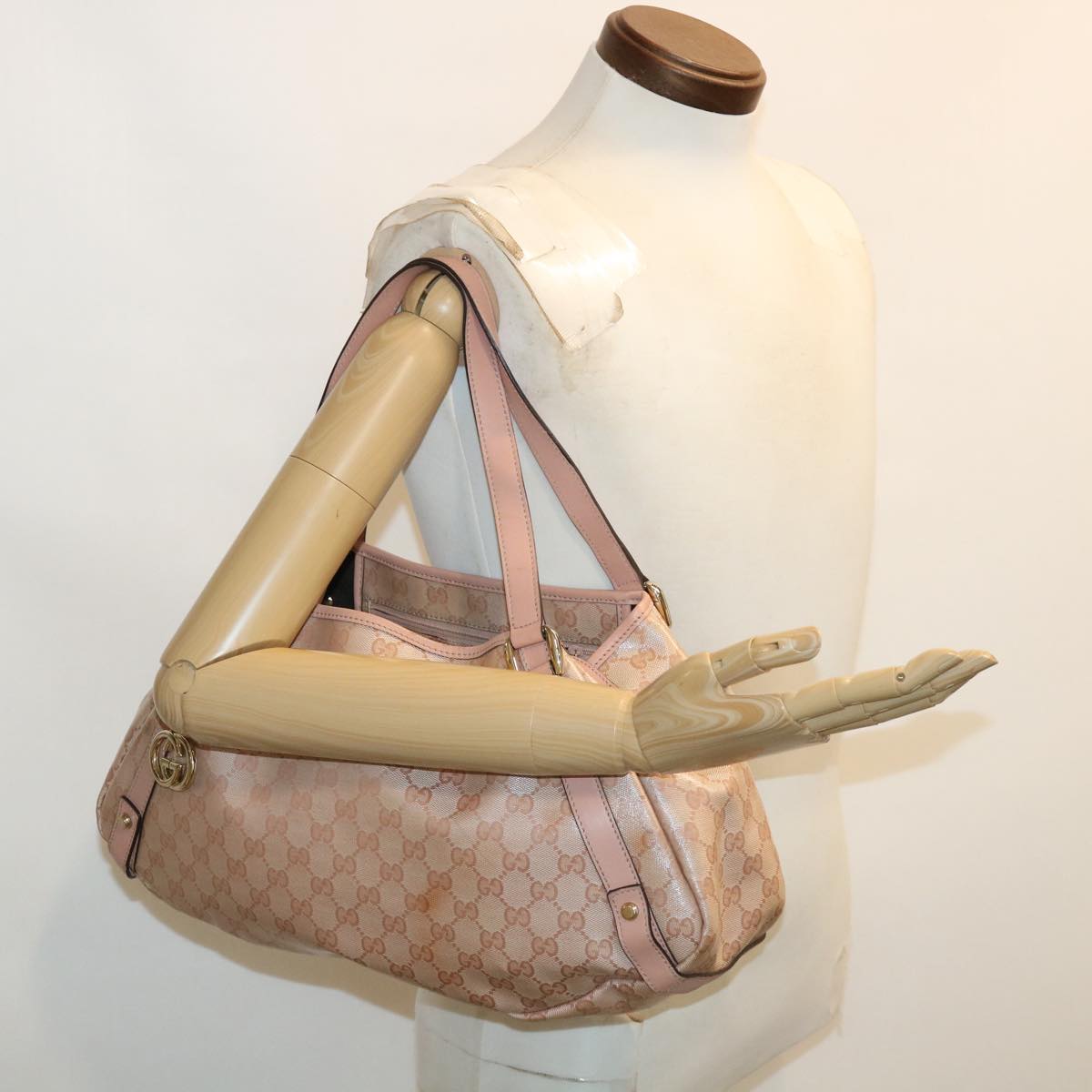 GUCCI Abby GG Crystal Tote Bag Pink ki2519