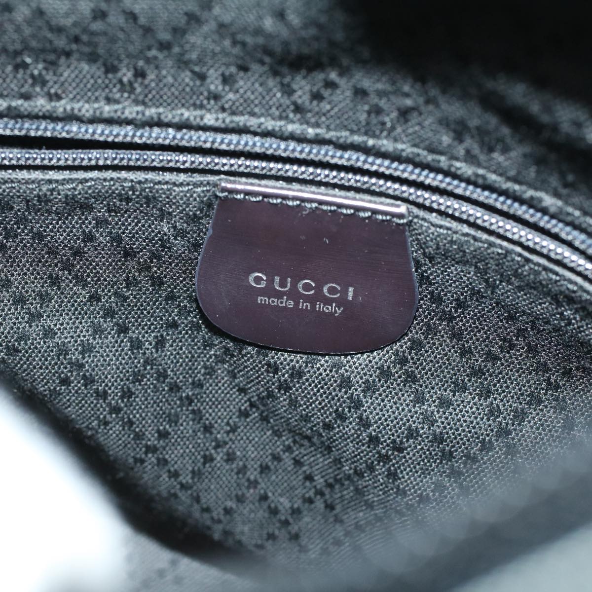 GUCCI Bamboo Hand Bag Nylon Gray ki2537