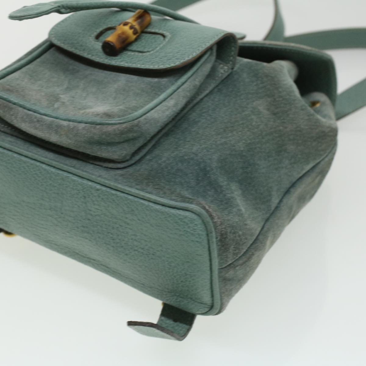 GUCCI Backpack Suede Light Blue ki2563