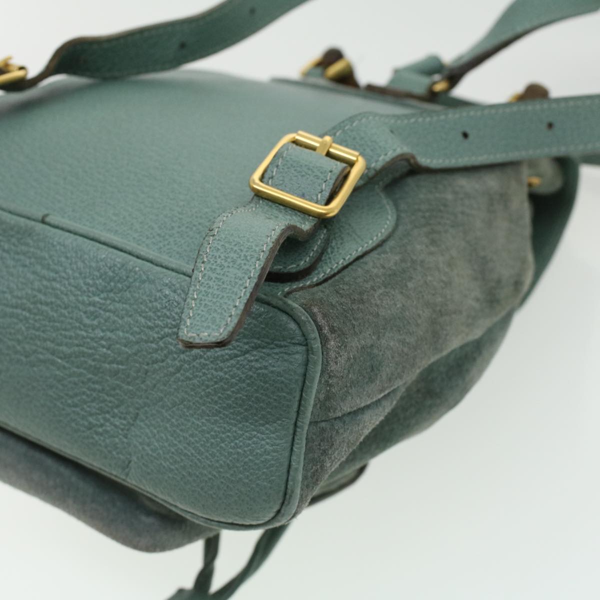 GUCCI Backpack Suede Light Blue ki2563