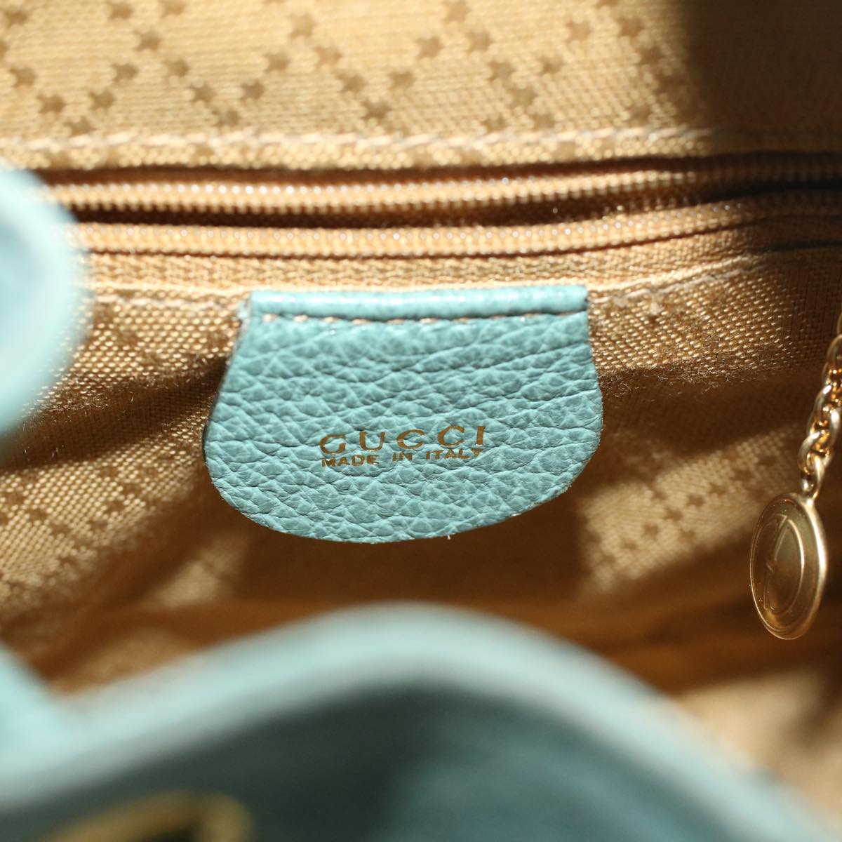 GUCCI Backpack Suede Light Blue ki2563