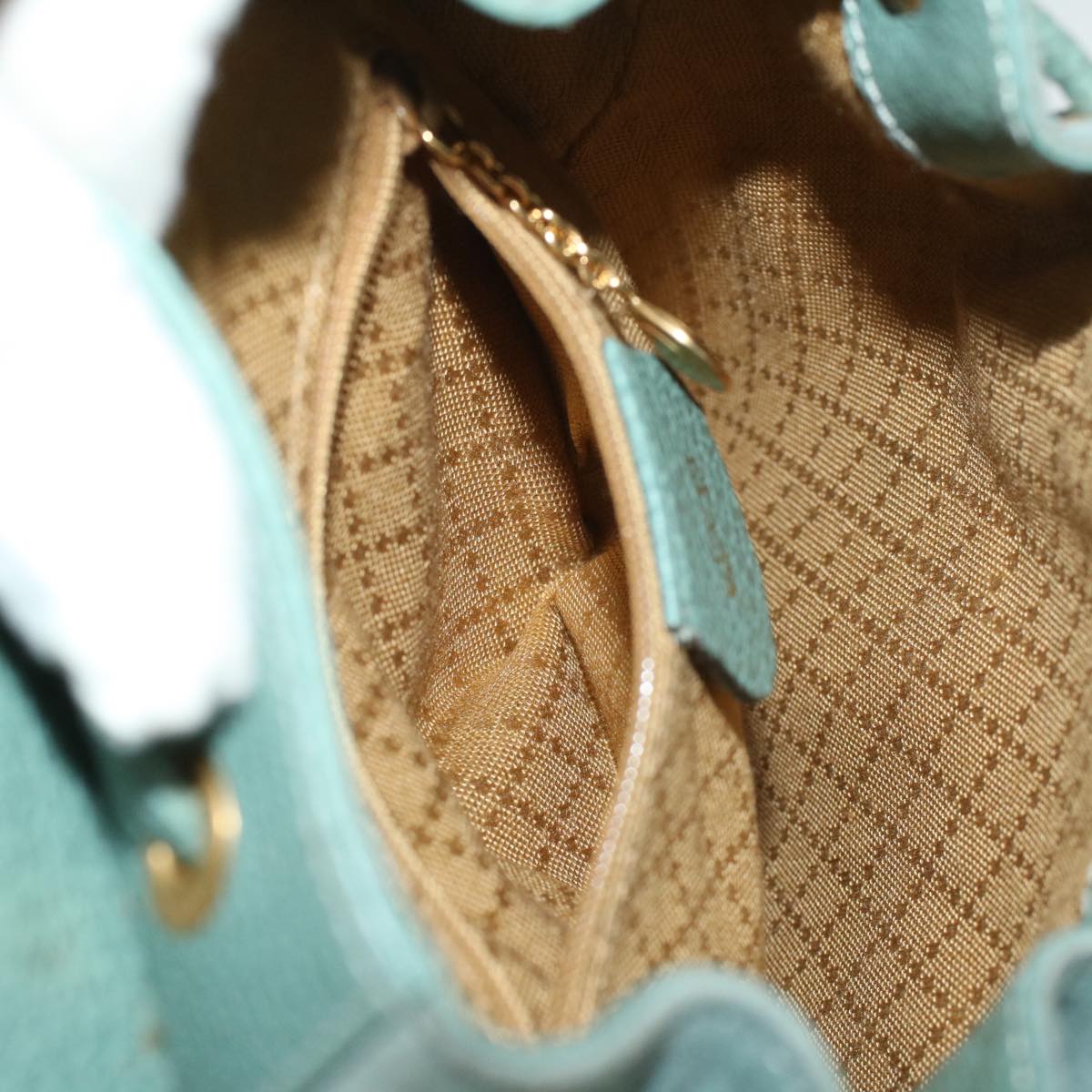 GUCCI Backpack Suede Light Blue ki2563