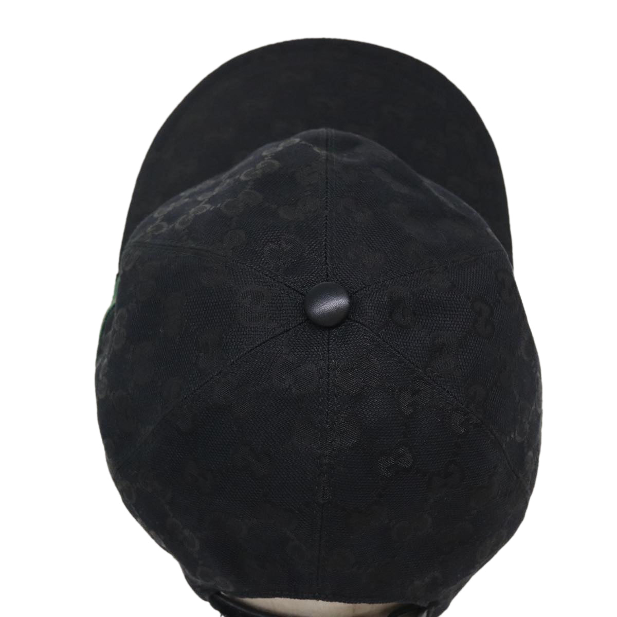 GUCCI GG Canvas Web Sherry Line Cap XL Black Red Green 200035 ki2685