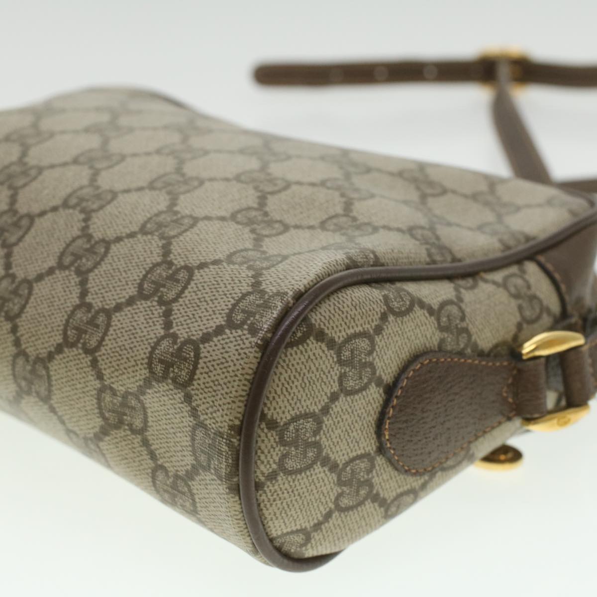 GUCCI GG Canvas Web Sherry Line Shoulder Bag Beige Red 119.02.087 ki2741