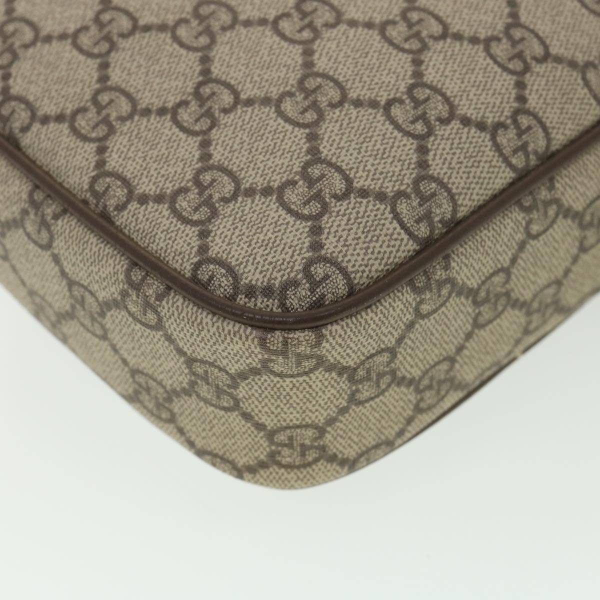 GUCCI GG Canvas Shoulder Bag PVC Leather Beige ki2776