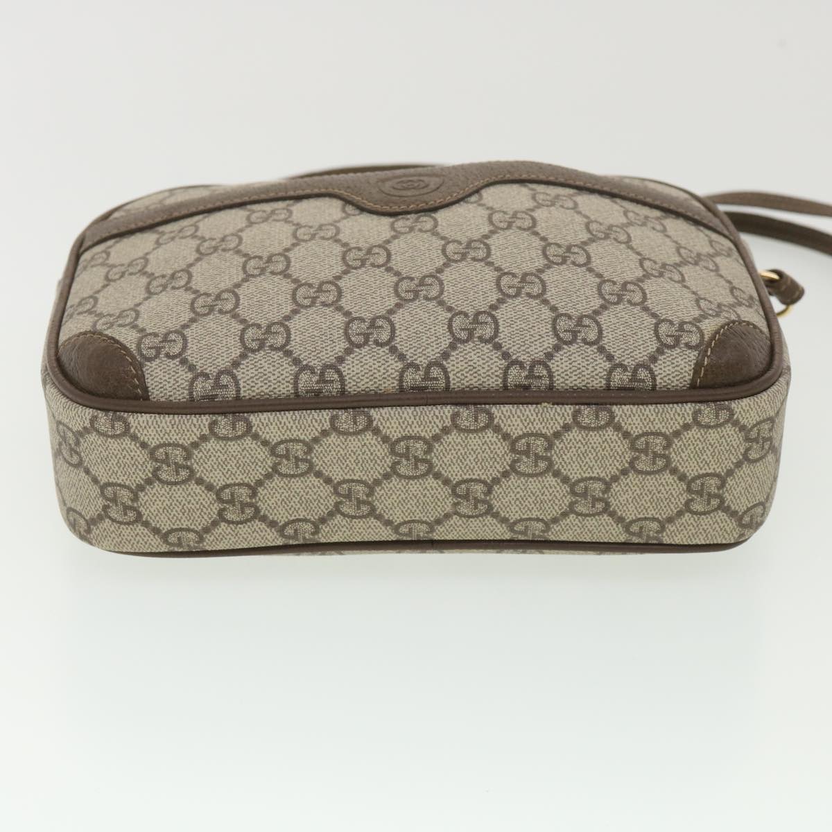 GUCCI GG Canvas Shoulder Bag PVC Leather Beige ki2776