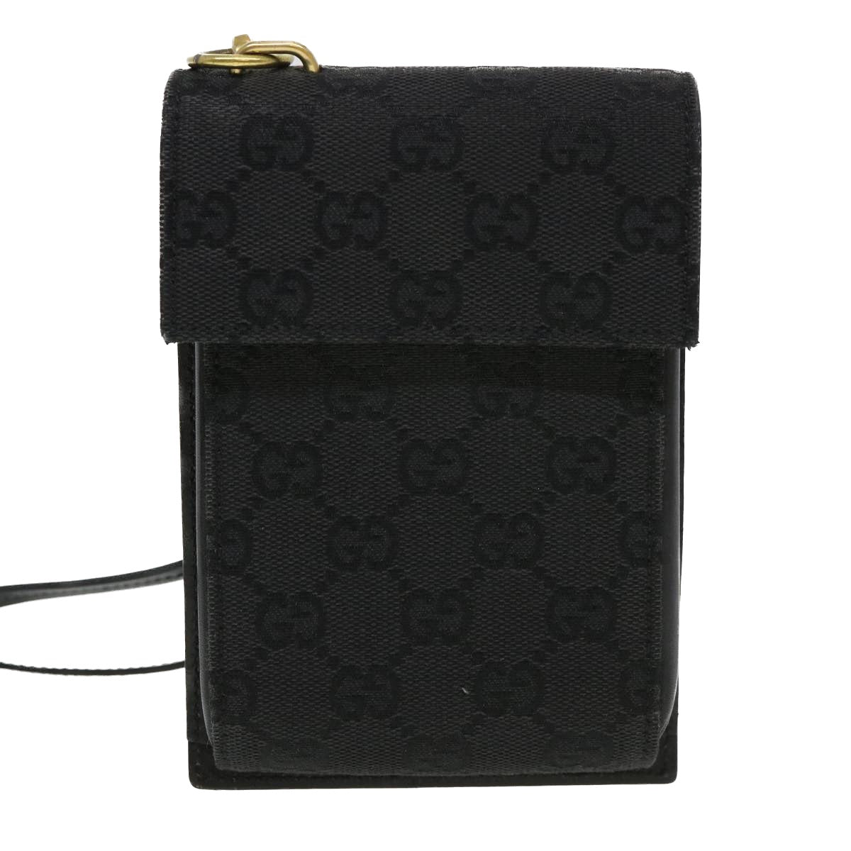GUCCI GG Canvas Shoulder Bag Black 106692 ki2839