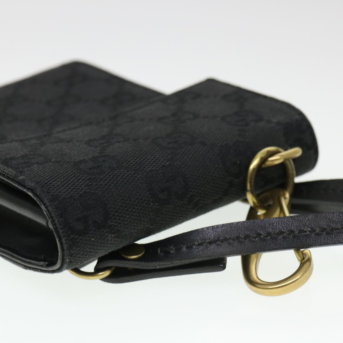 GUCCI GG Canvas Shoulder Bag Black 106692 ki2839