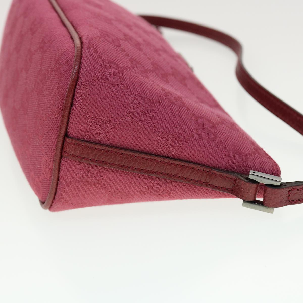 GUCCI GG Canvas Hand Pouch Pink 07198 ki2852