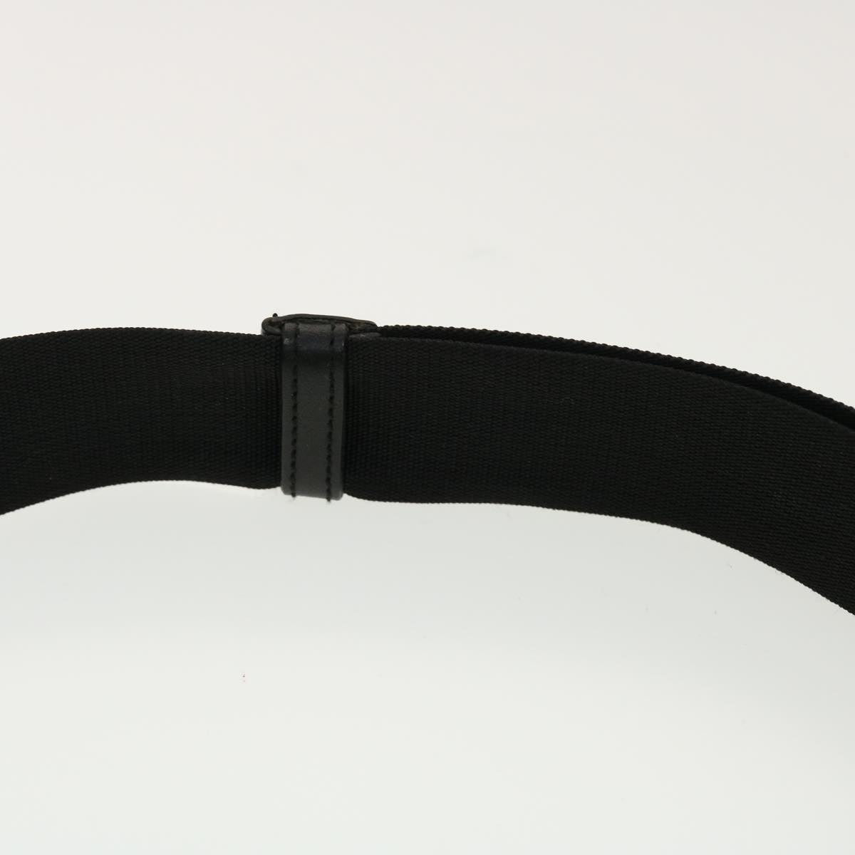 GUCCI Waist Bag Nylon Leather Black ki2883