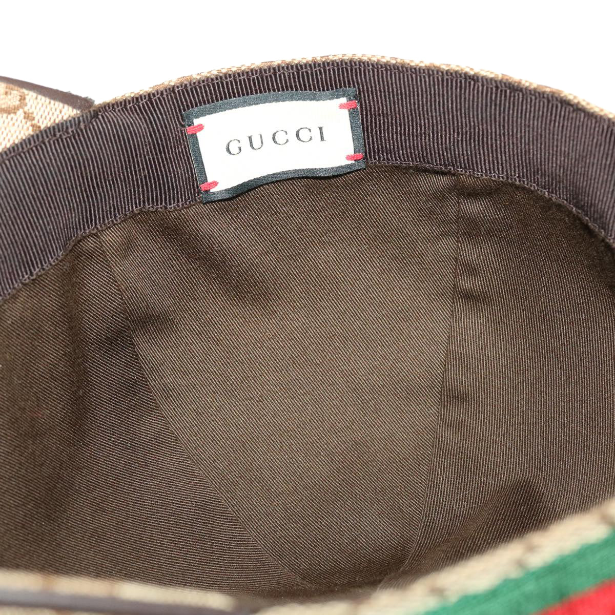 GUCCI GG Canvas Web Sherry Line Baseball Cap M 58 Beige 200035 ki2886