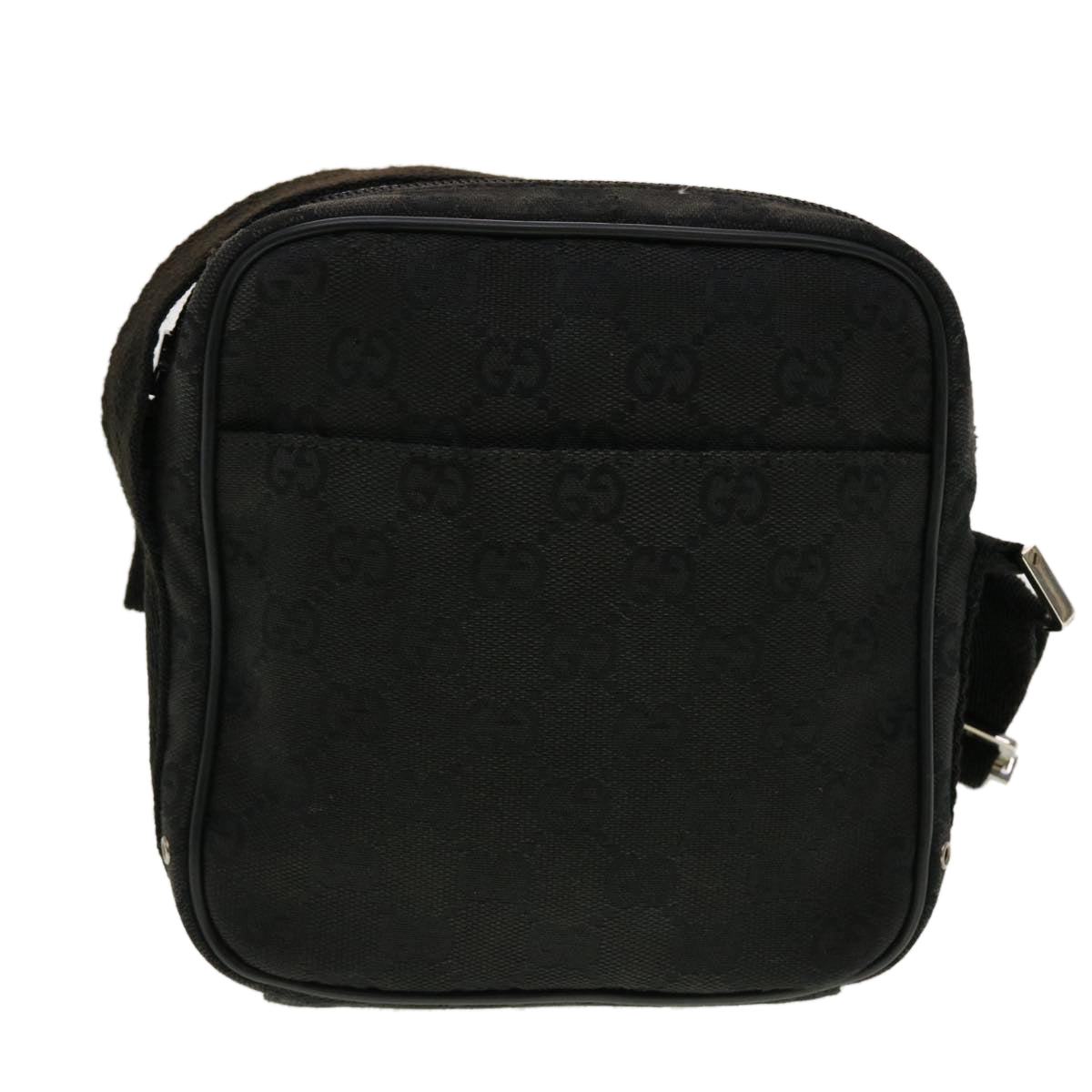 GUCCI GG Canvas Shoulder Bag Black 90470 ki2892