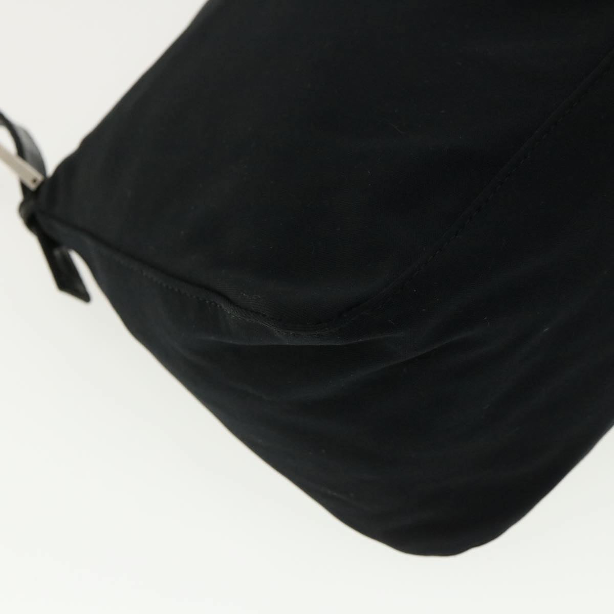 FENDI Mamma Baguette Shoulder Bag Nylon Black ki2894