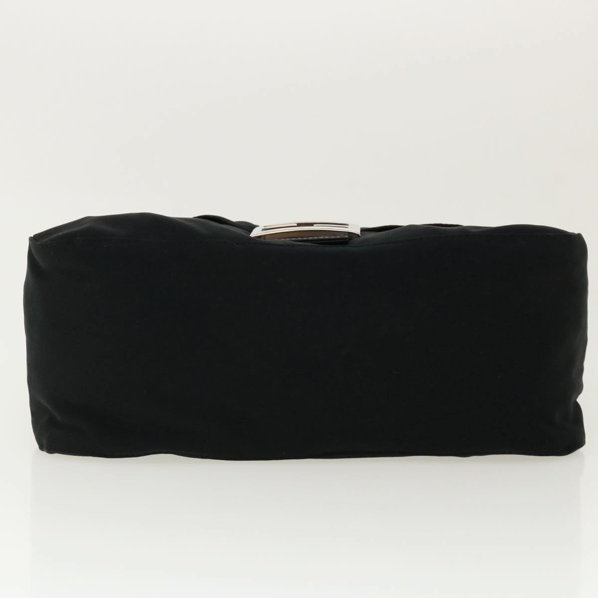 FENDI Mamma Baguette Shoulder Bag Nylon Black ki2894