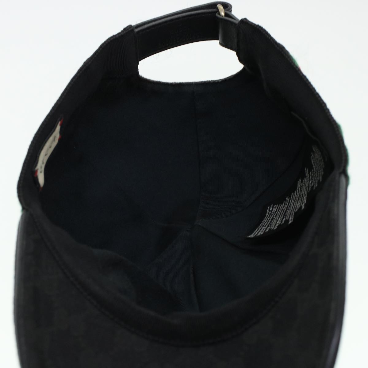 GUCCI GG Canvas Web Sherry Line Cap L Black Red Green 200035 ki2898
