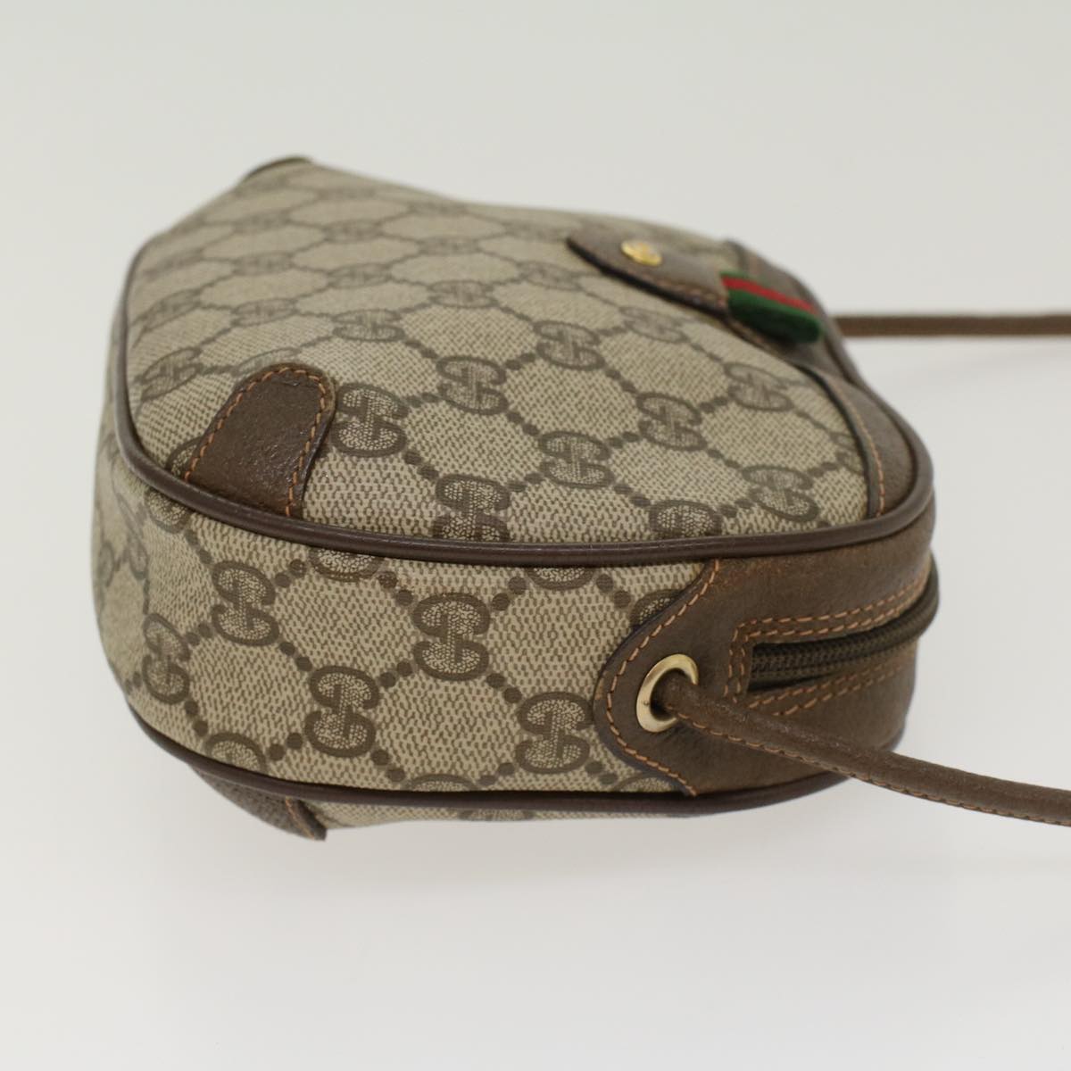 GUCCI GG Canvas Web Sherry Line Shoulder Bag Beige Red 8902066 ki2953