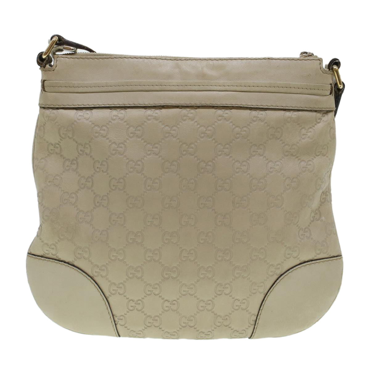 GUCCI GG Canvas Guccissima Shoulder Bag White ki2988