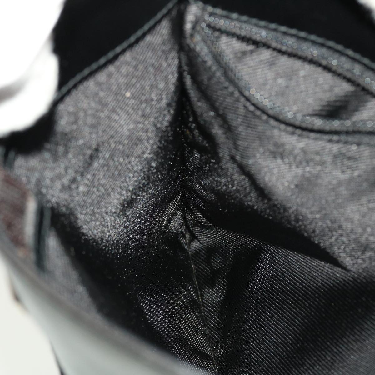 GUCCI GG Canvas Flat Shoulder Bag Black 0348 ki2992