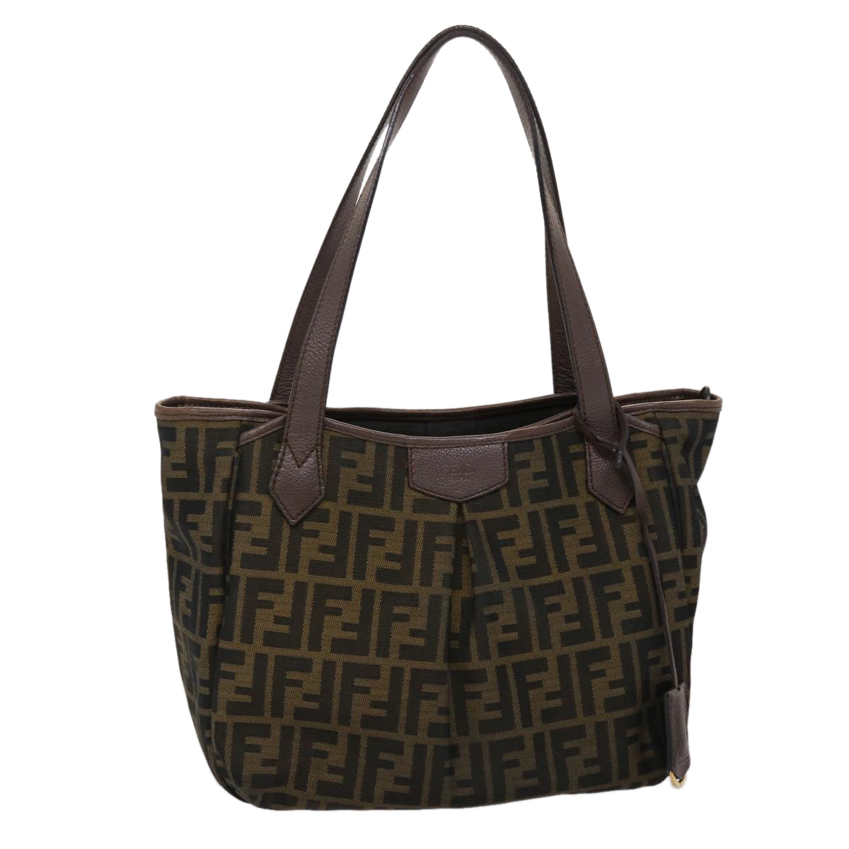 FENDI Zucca Canvas Tote Bag Black Brown ki3076
