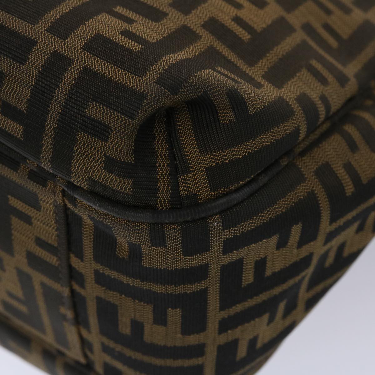 FENDI Zucca Canvas Tote Bag Black Brown ki3076