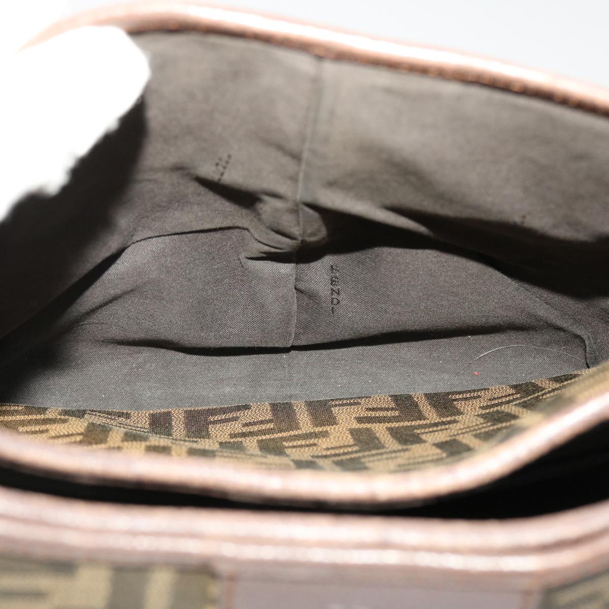 FENDI Zucca Canvas Tote Bag Black Brown ki3076