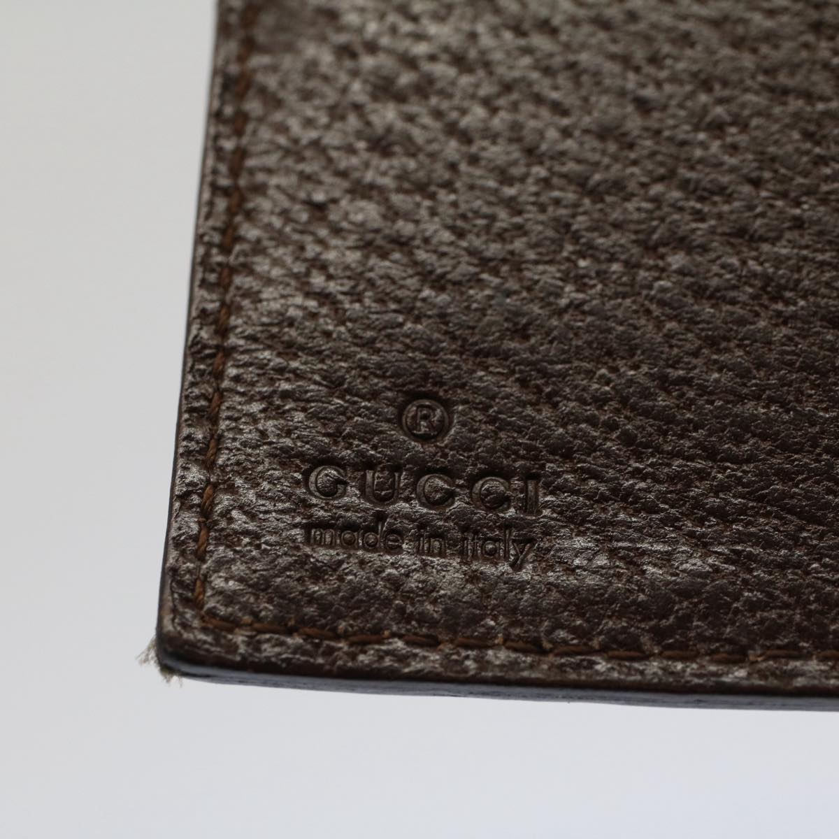 GUCCI Day Planner Cover Leather Brown ki3292