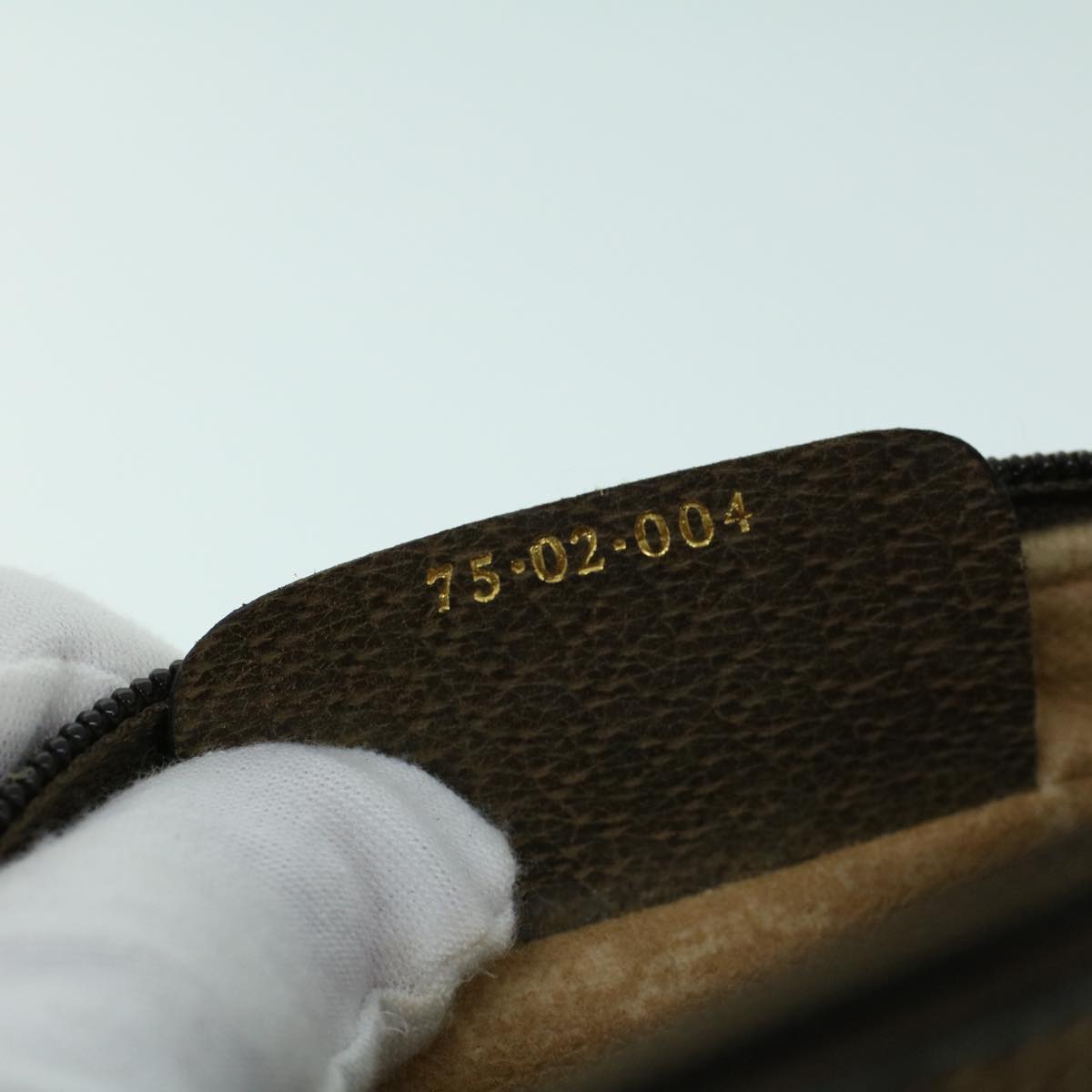 GUCCI GG Canvas Web Sherry Line Shoulder Bag PVC Leather Beige Green ki3425