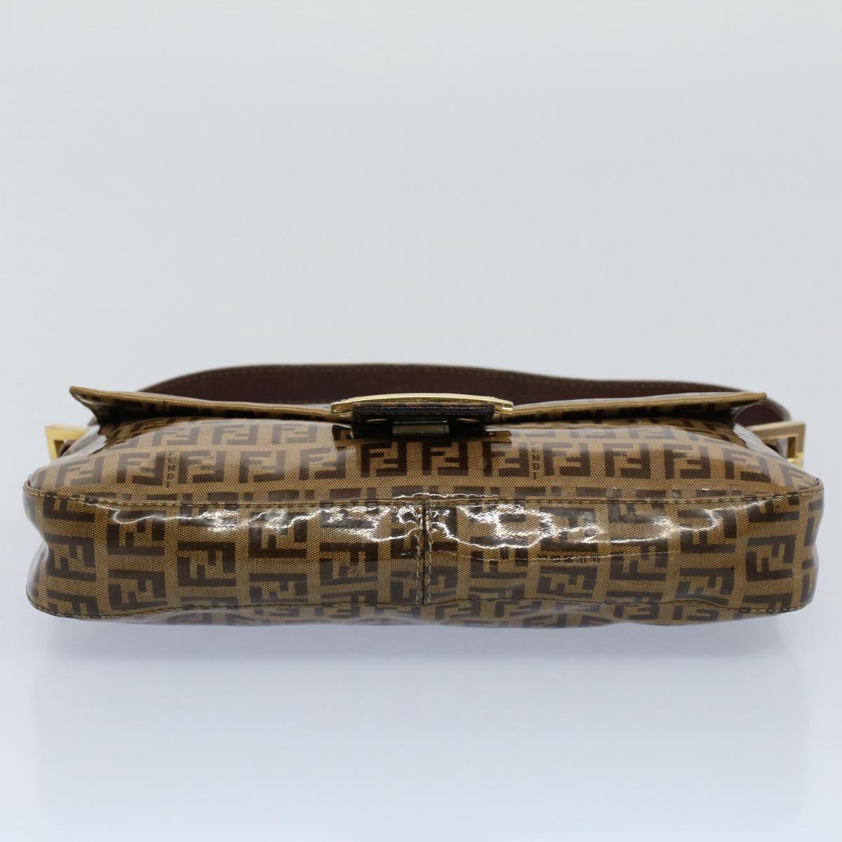 FENDI Zucchino Canvas Mamma Baguette Shoulder Bag Beige ki3426