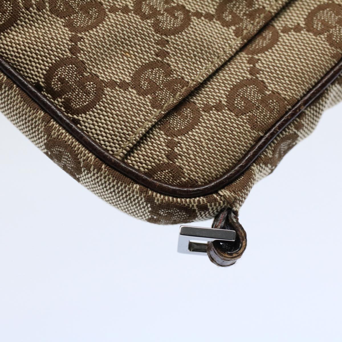 GUCCI GG Canvas Shoulder Pouch Beige 124616 ki3447