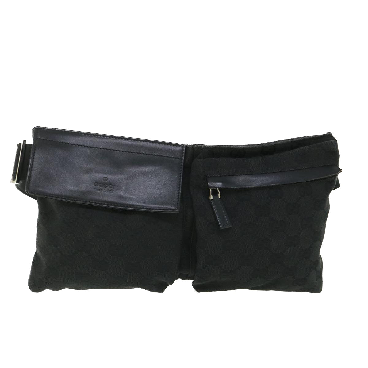 GUCCI GG Canvas Waist bag Black 28566 ki3540