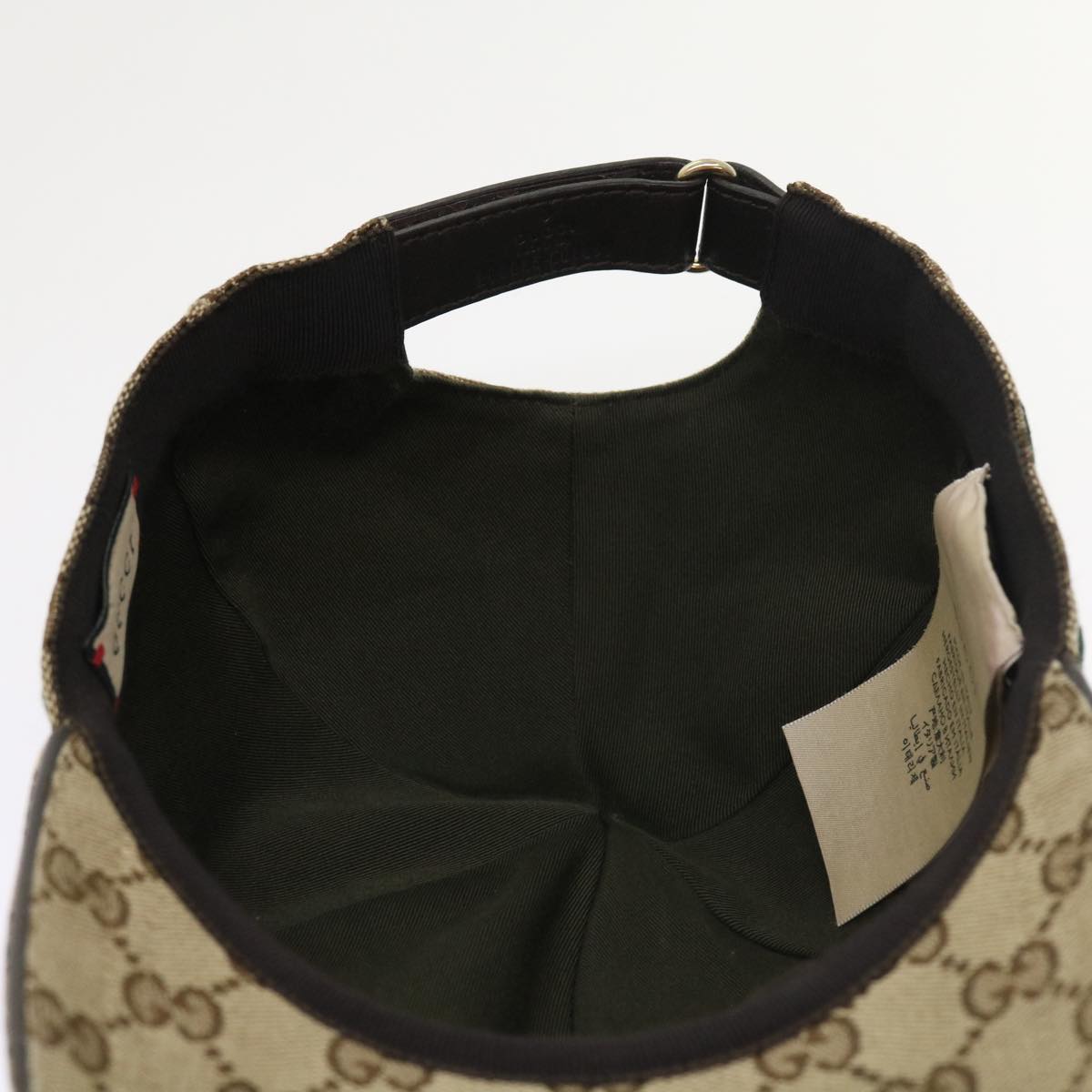 GUCCI GG Canvas Web Sherry Line Cap L Beige Red Green 200035 ki3545