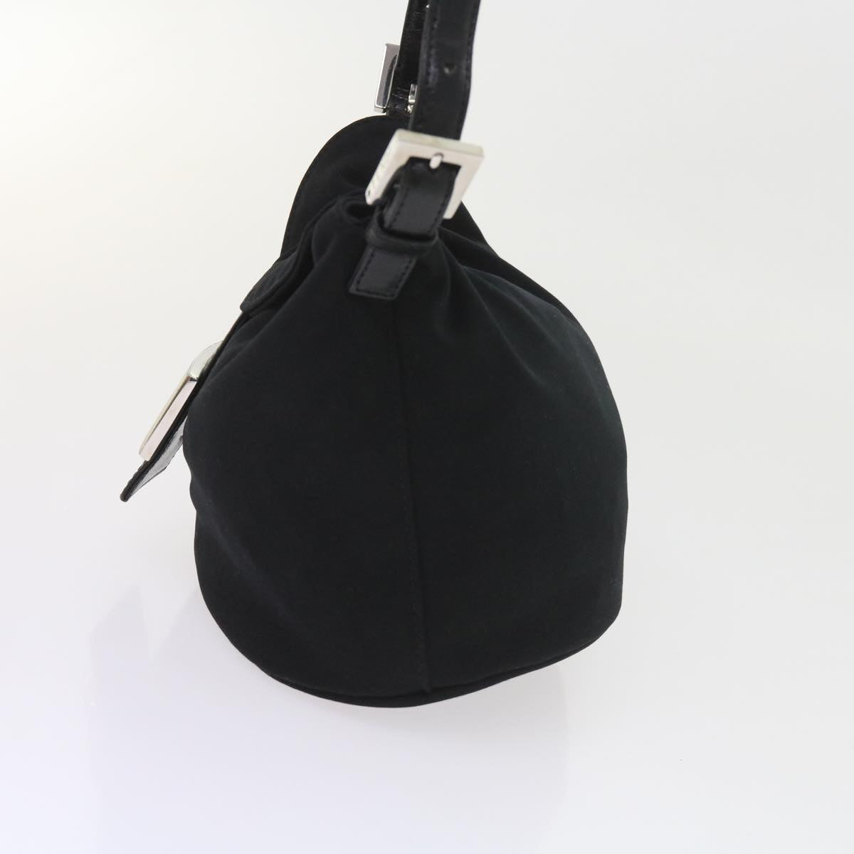 FENDI Mamma Baguette Shoulder Bag Nylon Black 2321 26765 009 ki3585