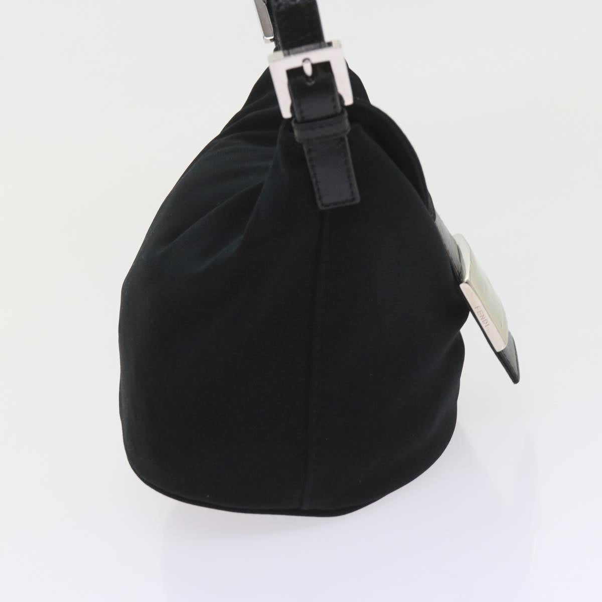 FENDI Mamma Baguette Shoulder Bag Nylon Black 2321 26765 009 ki3585