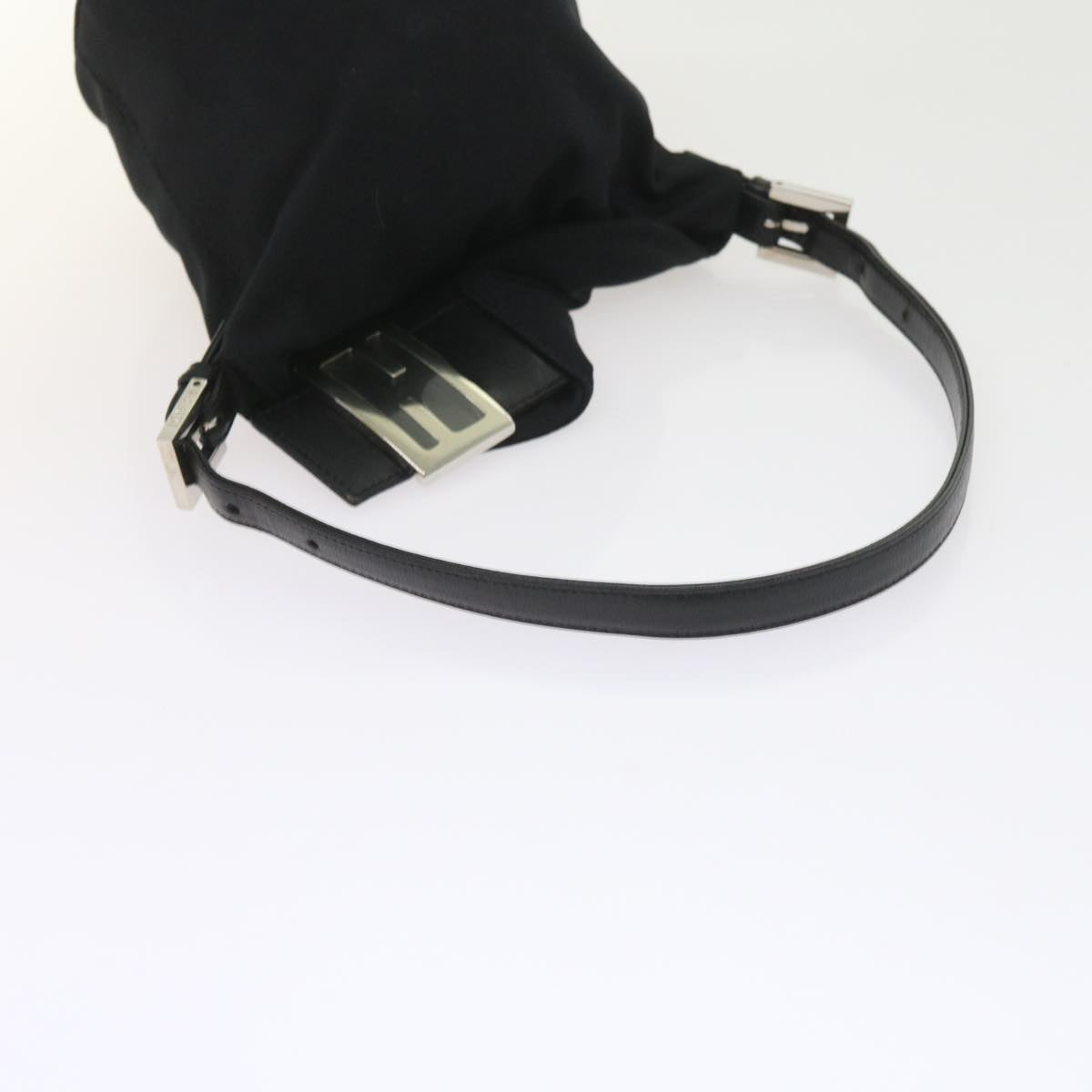 FENDI Mamma Baguette Shoulder Bag Nylon Black 2321 26765 009 ki3585