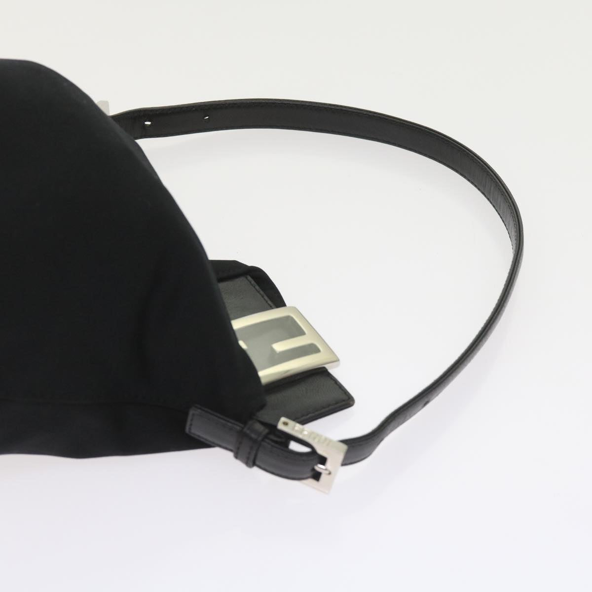 FENDI Mamma Baguette Shoulder Bag Nylon Black 2321 26765 009 ki3585
