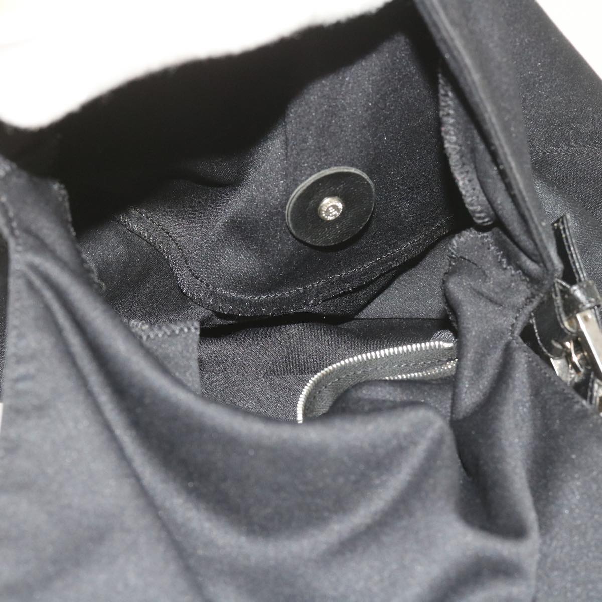 FENDI Mamma Baguette Shoulder Bag Nylon Black ki3586