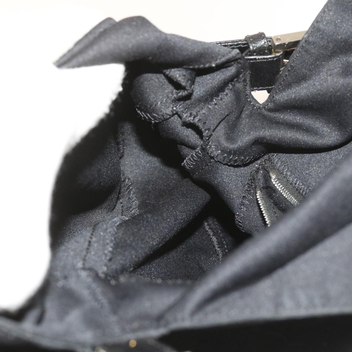 FENDI Mamma Baguette Shoulder Bag Nylon Black ki3586