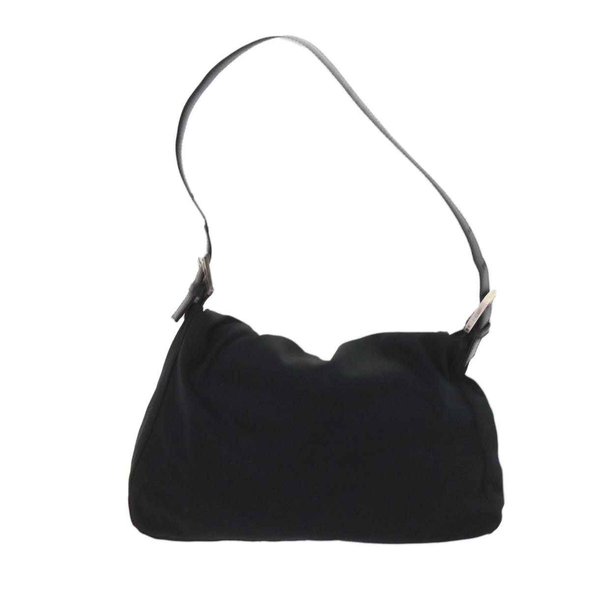 FENDI Mamma Baguette Shoulder Bag Nylon Black ki3586