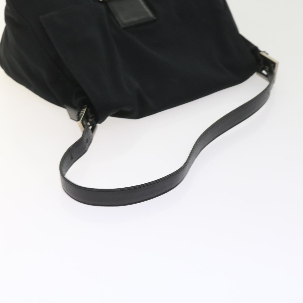 FENDI Mamma Baguette Shoulder Bag Nylon Black ki3586