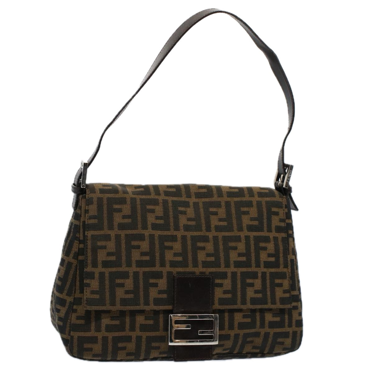 FENDI Zucca Canvas Mamma Baguette Shoulder Bag Brown 211126325 009 ki3771