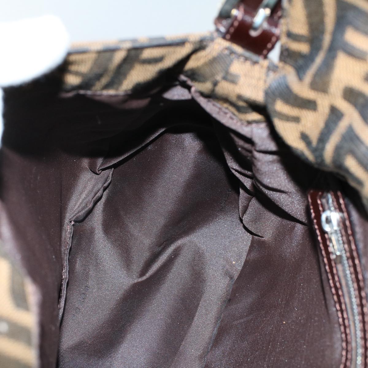 FENDI Zucca Canvas Mamma Baguette Shoulder Bag Brown 211126325 009 ki3771