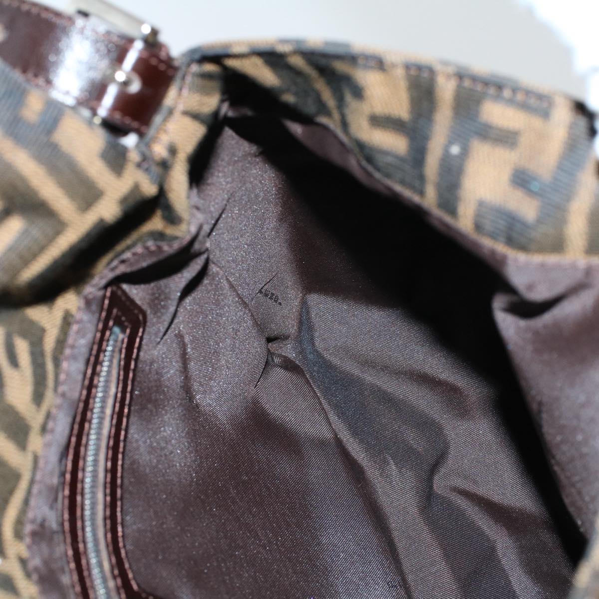 FENDI Zucca Canvas Mamma Baguette Shoulder Bag Brown 211126325 009 ki3771