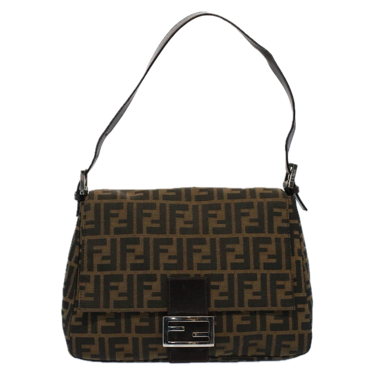 FENDI Zucca Canvas Mamma Baguette Shoulder Bag Brown 211126325 009 ki3771